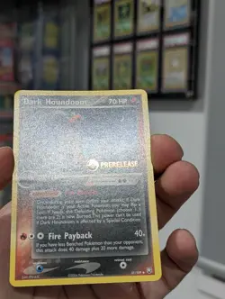 Pokemon Card 2004 DARK HOUNDOOM 37/109 Stamped Prerelease Promo Rocket Returns - Image 3