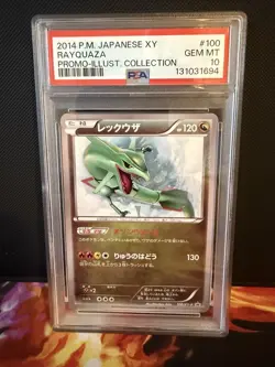 PSA 10 Gem Mint Rayquaza Illustration 100/XY-P Japanese Pokemon Card Promo - Image 1