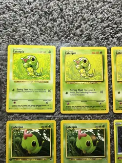 Caterpie POKEMON Card Lot LP-NM, Shadowless & 1st Edition - Image 2