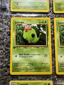 Caterpie POKEMON Card Lot LP-NM, Shadowless & 1st Edition - Image 3