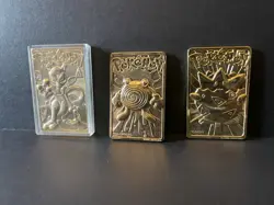 1999 Pokemon Burger King 23K Gold- Cards - Lot of 3 (Mewtwo, Poliwhirl, Togepi) - Image 5