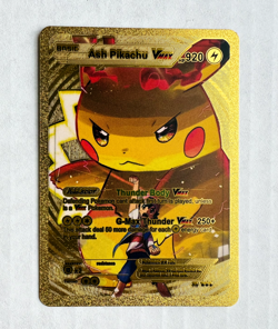 Ash Pikachu Vmax Gold Foil Card - Image 1