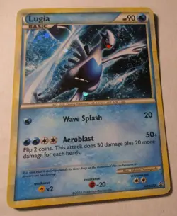 Pokemon TCG HeartGold & SoulSilver Lugia HGSS02 Promo Holo Card 2010 Played - Image 2