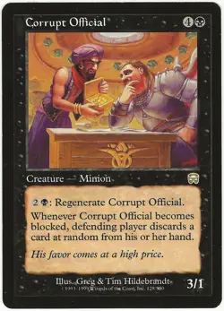 MTG Corrupt Official Mercadian Masques Rare LP - Image 1