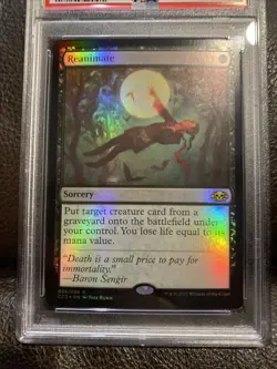 PSA 9 Mint MTG Reanimate - Foil Commander Collection: Black Foil - Image 3