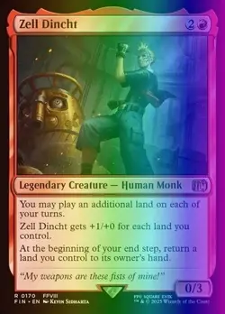 MTG Magic the Gathering Zell Dincht (170/764) Final Fantasy NM FOIL - Image 1
