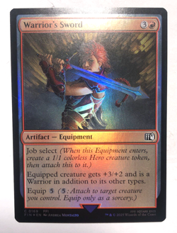 Warrior's Sword FOIL 169 Final Fantasy MTG Magic the Gathering NEAR MINT NM - Image 1