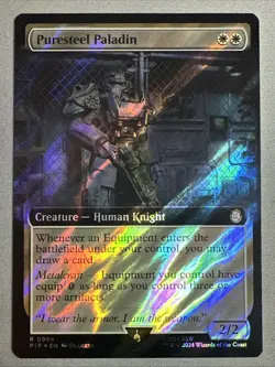 MTG / Puresteel Paladin / PIP / #984 / SURGE FOIL (Extended Art) / Rare / NM - Image 1