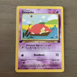 Slowpoke 67/82 1st Edition Team Rocket Pokemon Card Near Mint - NM 1X - Image 1