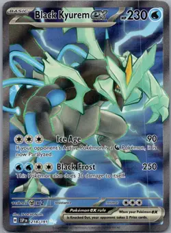 2024 Pokemon Black Kyurem ex Ultra Rare SV08: Surging Sparks 218/191 NM - Image 1