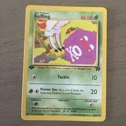 Koffing 1st Edition Pokemon Card Team Rocket 58/82 Near Mint NM 1X - Image 1