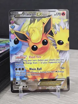 Pokemon Card TCG Flareon EX Full Art RC28/RC32 Generations Radiant Collection - Image 3