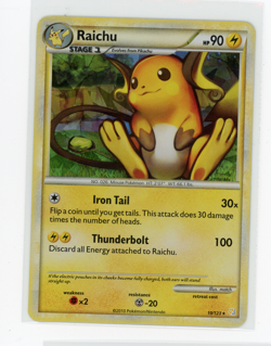 2010 Pokemon HeartGold & SoulSilver Raichu Holo #10/123 *Scratched* (ER) - Image 1