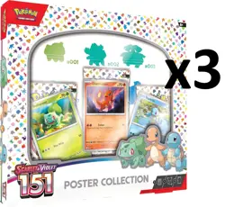 3x Pokemon 151 Poster Collection Box Scarlet Violet NEW SEALED ? TRUSTED SELLER - Image 1