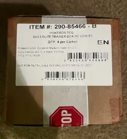 SV3.5 Pokemon 151 Elite Trainer Box Pokemon Center Exclusive Sealed Case ETB - Image 1