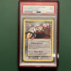 Pokemon Metagross Gold Star Holo Psa 9 Ex Delta Species Swirl #113 2005 - Image 1
