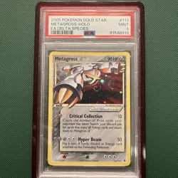 Pokemon Metagross Gold Star Holo Psa 9 Ex Delta Species Swirl #113 2005 - Image 5
