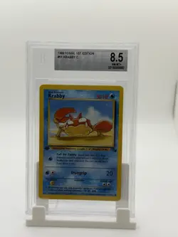 VINTAGE 1st Edition Krabby Common #51 - CGC NM/MINT+ 8.5 - 1999 Fossil - Pokemon - Image 1