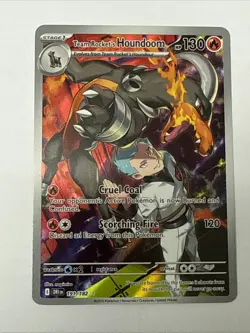 Pokemon Team Rockets Houndoom IR 191/182 Scarlet and Violet: Destined Rivals - Image 1