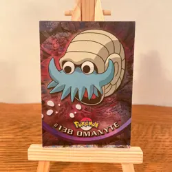 Topps Pokemon Series 3 -- Omanyte #138 -- Blue Label -- Foil - Image 1