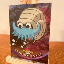 Topps Pokemon Series 3 -- Omanyte #138 -- Blue Label -- Foil - Image 2