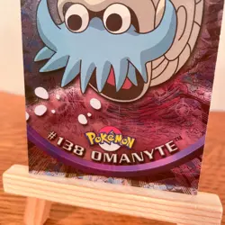 Topps Pokemon Series 3 -- Omanyte #138 -- Blue Label -- Foil - Image 4