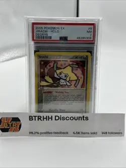 2005 Pokemon EX JIRACHI HOLO Deoxys #9 PSA 7 NM - Image 1