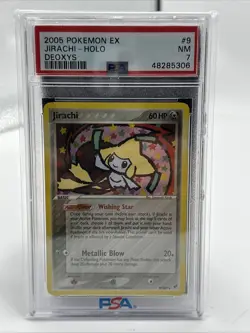 2005 Pokemon EX JIRACHI HOLO Deoxys #9 PSA 7 NM - Image 2