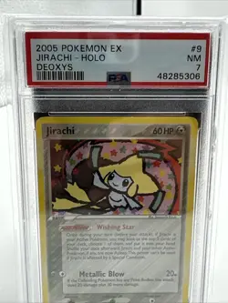 2005 Pokemon EX JIRACHI HOLO Deoxys #9 PSA 7 NM - Image 3