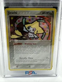 2005 Pokemon EX JIRACHI HOLO Deoxys #9 PSA 7 NM - Image 4