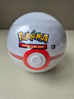 Pokemon TCG Pokeball Tin 3 Booster Pack + Coin New SEALED 820650809767 - Image 1