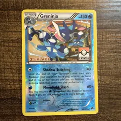 Greninja Pokemon TCG 40/122 Reverse Holo Pokemon League Stamp 3rd Place - Image 1