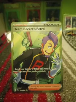 Team Rockets Petrel Full Art Trainer 226/182 Destined Rivals Pokemon !!MINT!! - Image 1