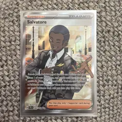 Salvatore Temporal Forces Pokemon TCG Full Art Trainer Card 202/162 Near Mint NM - Image 1