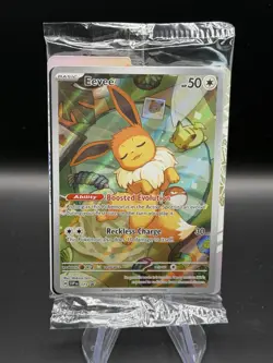 SEALED Eevee 173 Prismatic Evolutions SVP Black Star Promo Pokemon Card - Image 1