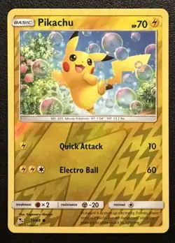 Pikachu 19/68 Hidden Fates 2019 REVERSE HOLO FOIL Pokemon TCG Card - NM - Image 1