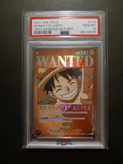 One Piece Card Game TCG OP03 Monkey.D.Luffy ST01-012 Wanted PSA 10 Complete Set! - Image 1