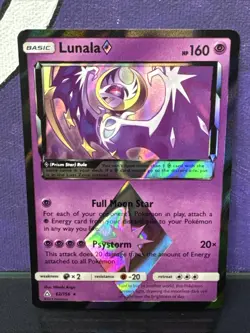 ?? Pokemon 2018 Card Lunala # 62/156 Ultra Prism Style Holo Rare - Image 1