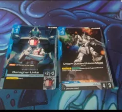 Gundam Tcg Card Unicorn Mode Foil GD01-005 R Banagher Links Release Event Promo - Image 2