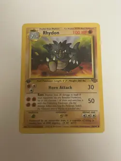 Pokemon Card Jungle 1st Edition Rhydon 45/64 - Image 1