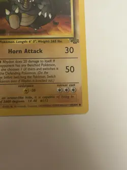 Pokemon Card Jungle 1st Edition Rhydon 45/64 - Image 5
