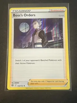 Pokemon TCG Boss's Orders SWSH Brilliant Stars 132/172 Holo Rare Card - Image 1