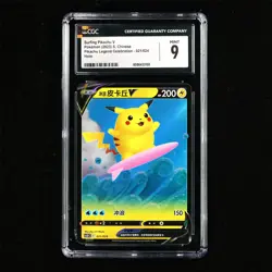 CGC MINT 9 Nintendo 2023 Pokemon PTCG CHN. card - Surfing Pikachu V - Image 2