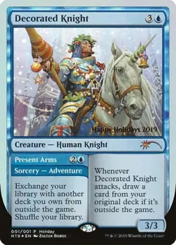 Decorated Knight // Present Arms - Foil Promo Happy Holidays NM MTG - Image 1