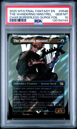 The Wandering Minstrel 2025 MTG Final Fantasy #0548 Surge Foil PSA 10 - Image 1