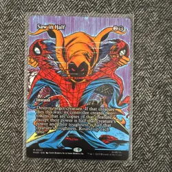 Saw in Half (Borderless) 0021 (M) MTG Marvel's Spider-Man - NM - Image 1