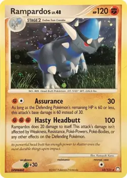 Rampardos - 33/123 - Holo Rare - Theme Deck Exclusive LP TCG Pokemon - Image 1
