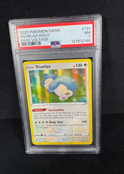 Pokemon Snorlax Holo Rare 2020 SWSH Vivid Voltage #131 PSA 7 Near Mint TCG - Image 1