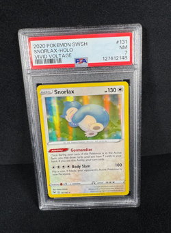 Pokemon Snorlax Holo Rare 2020 SWSH Vivid Voltage #131 PSA 7 Near Mint TCG - Image 2