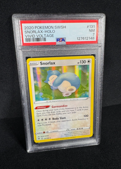 Pokemon Snorlax Holo Rare 2020 SWSH Vivid Voltage #131 PSA 7 Near Mint TCG - Image 3